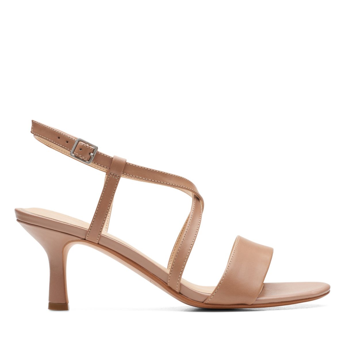 Beige Clarks Amali Buckle Heels | 63380489