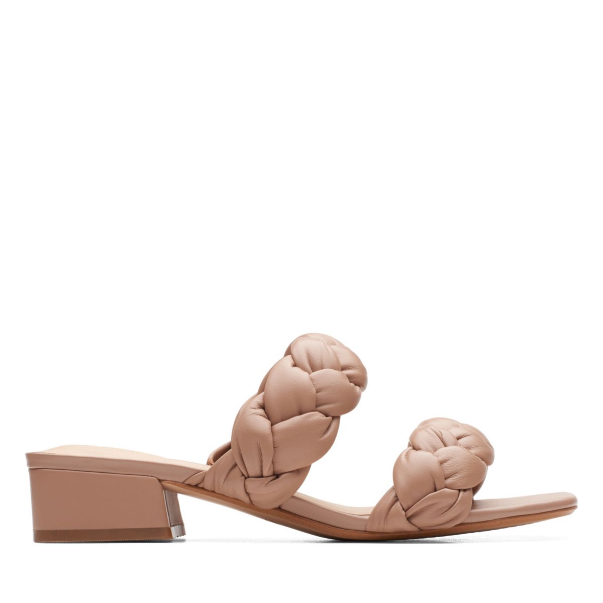 Beige Clarks Seren 25 Braid Mules | 21941851