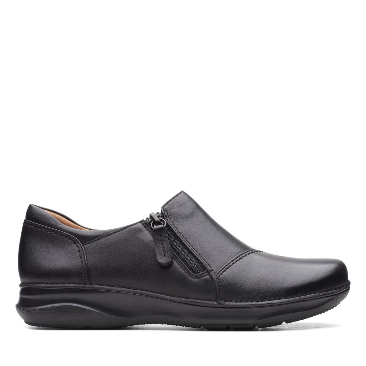 Black Clarks Appley Zip Casual Shoes | 75058333