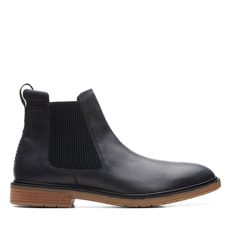 Black Clarks Clarkdale Hall Chelsea Boots | 65484984