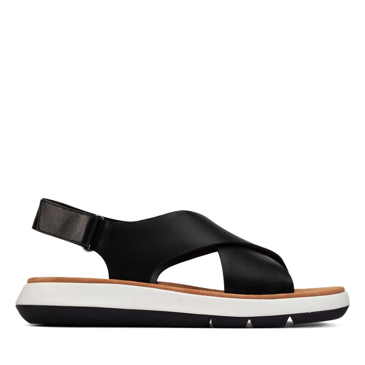 Black Clarks Jemsa Cross Sandals | 48864028