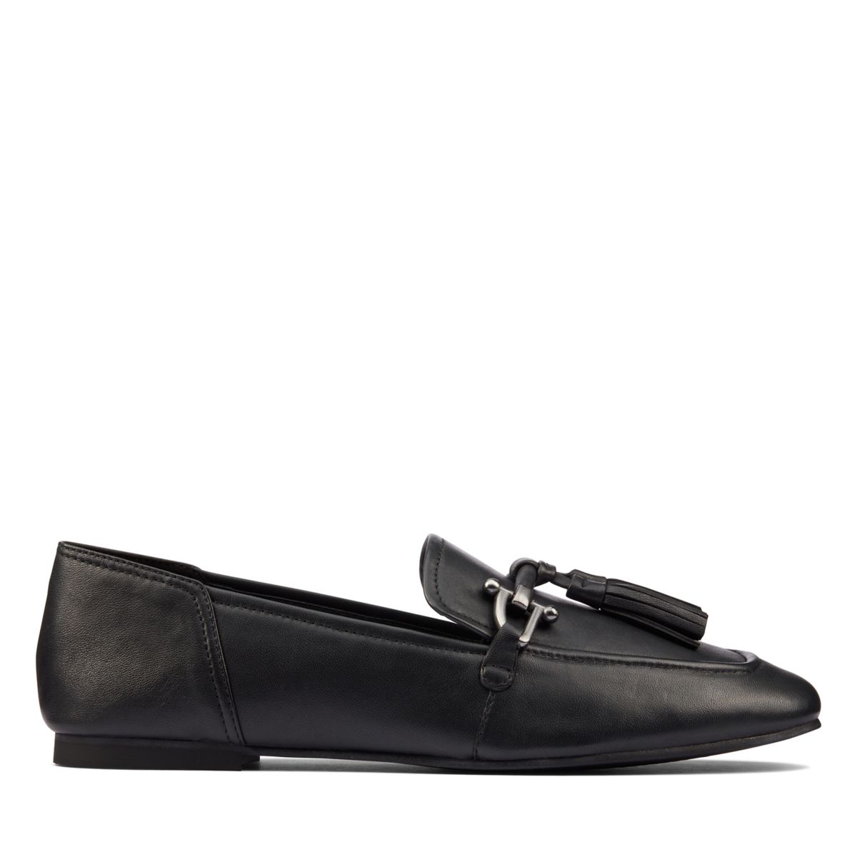 Black Clarks Pure 2 Tassel Ballerina | 47293950