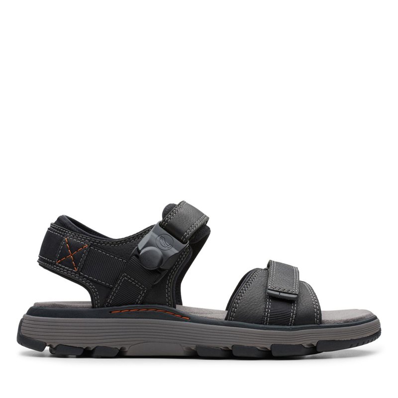 Black Clarks Un Trek Part Sandals | 67175407