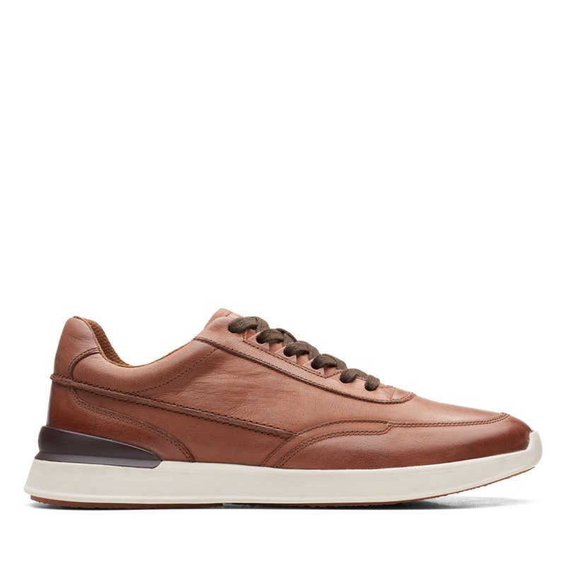 Brown Clarks Race Lite Lace Sneakers | 34210697