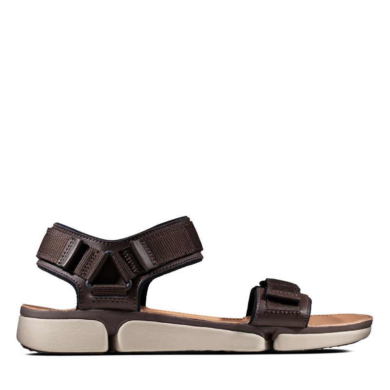 Dark Brown Clarks Tri Cove Trail Sandals | 31222369