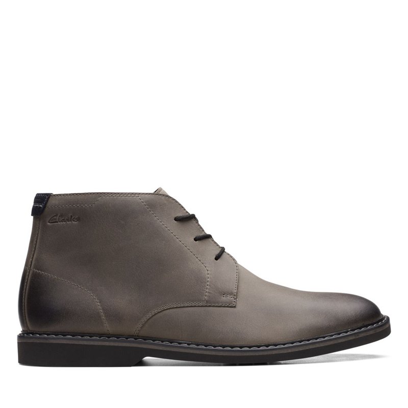 Dark Grey Clarks Atticus LT Mid Desert Boots | 65511465