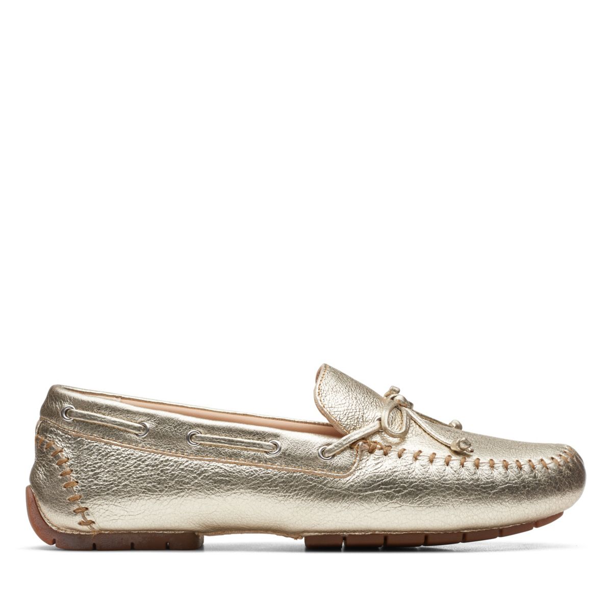 Gold Clarks C Mocc Tie Loafers | 76347430