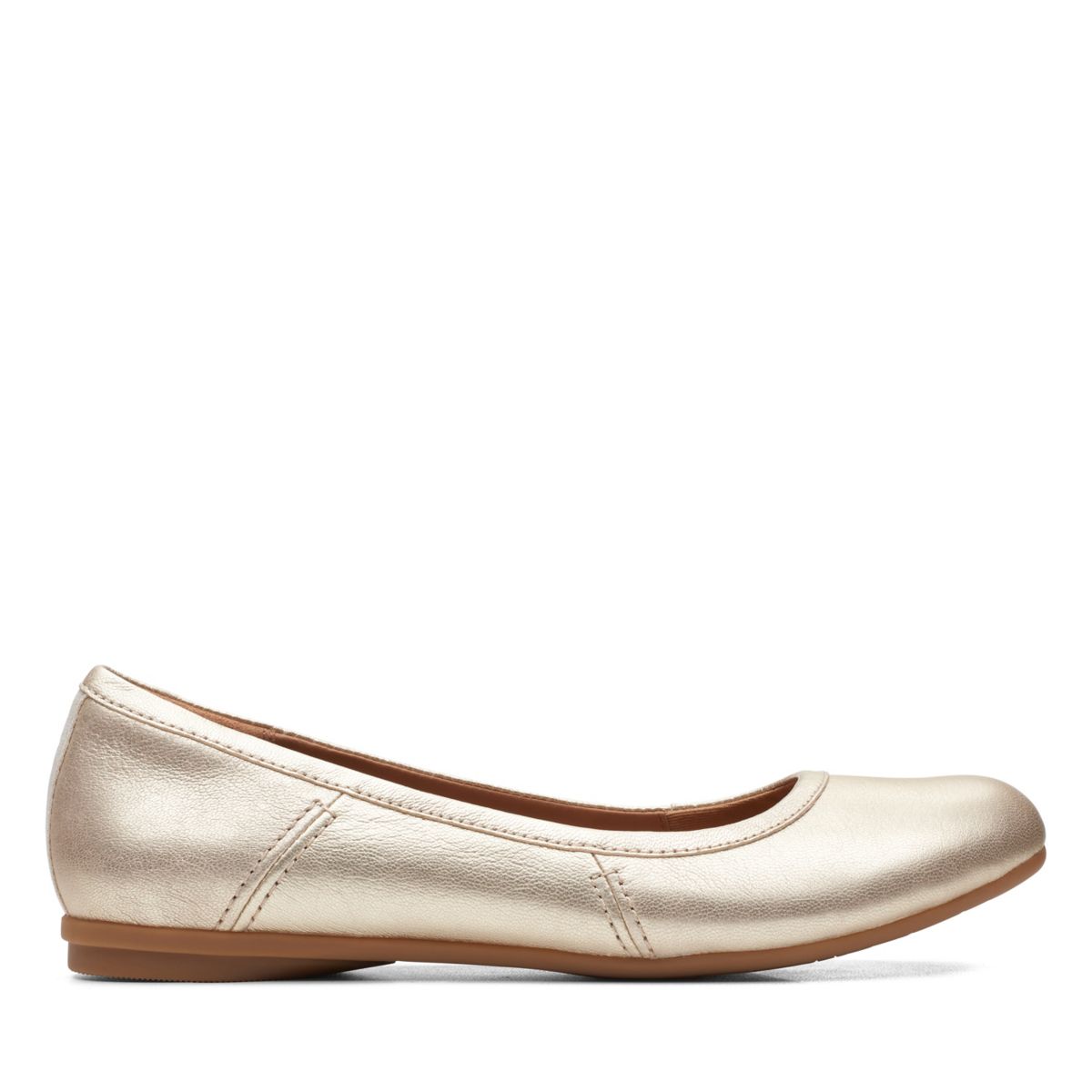 Gold Clarks Canebay Plain Ballerina | 12705547