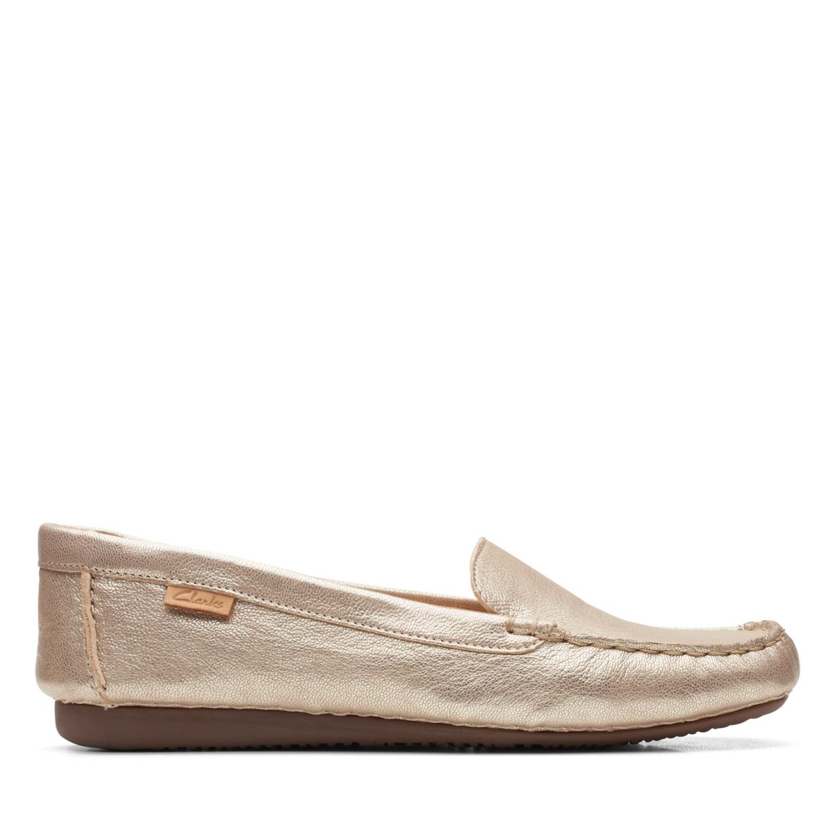 Gold Clarks Freckle Walk Loafers | 88549701