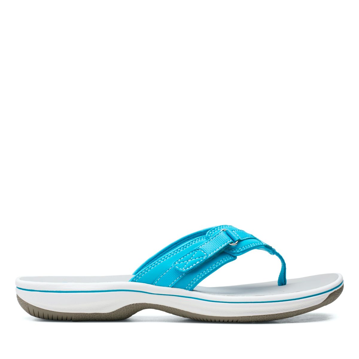 Light Turquoise Clarks BREEZE SEA Flip Flops | 98794981