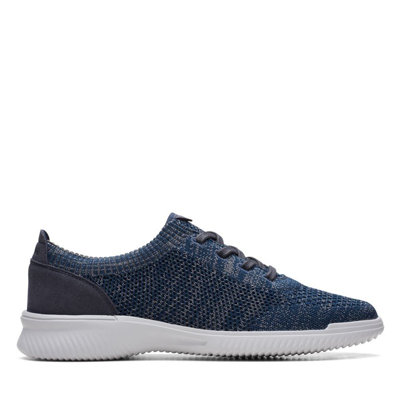 Navy Clarks Donaway Knit Sneakers | 38123528