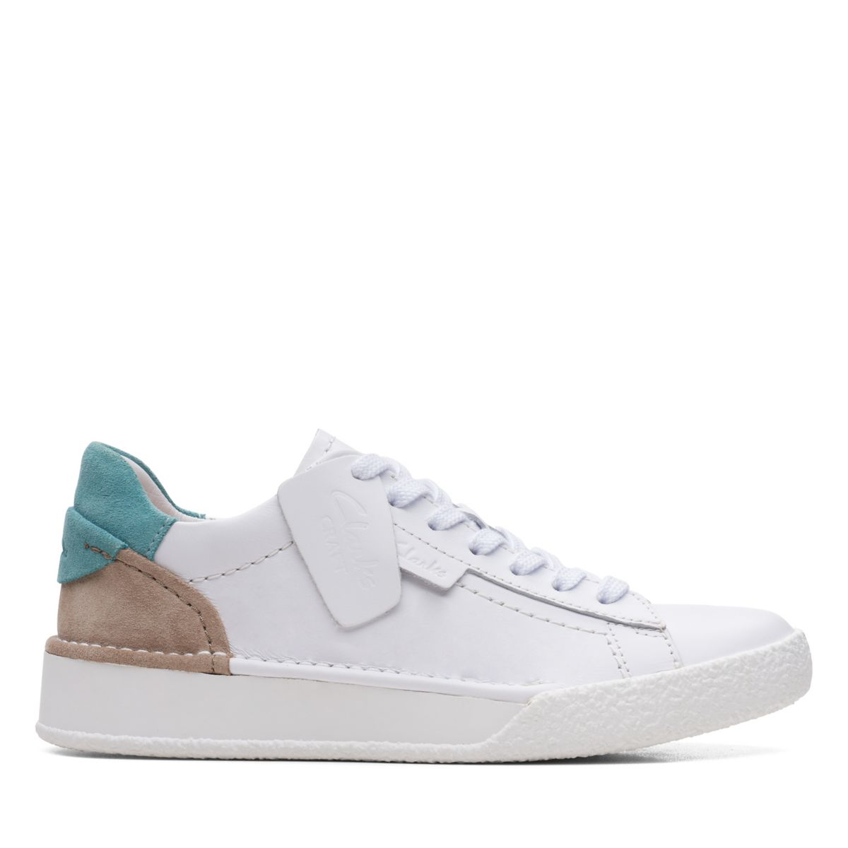 White Clarks Craft Cup Lace Sneakers | 24163701