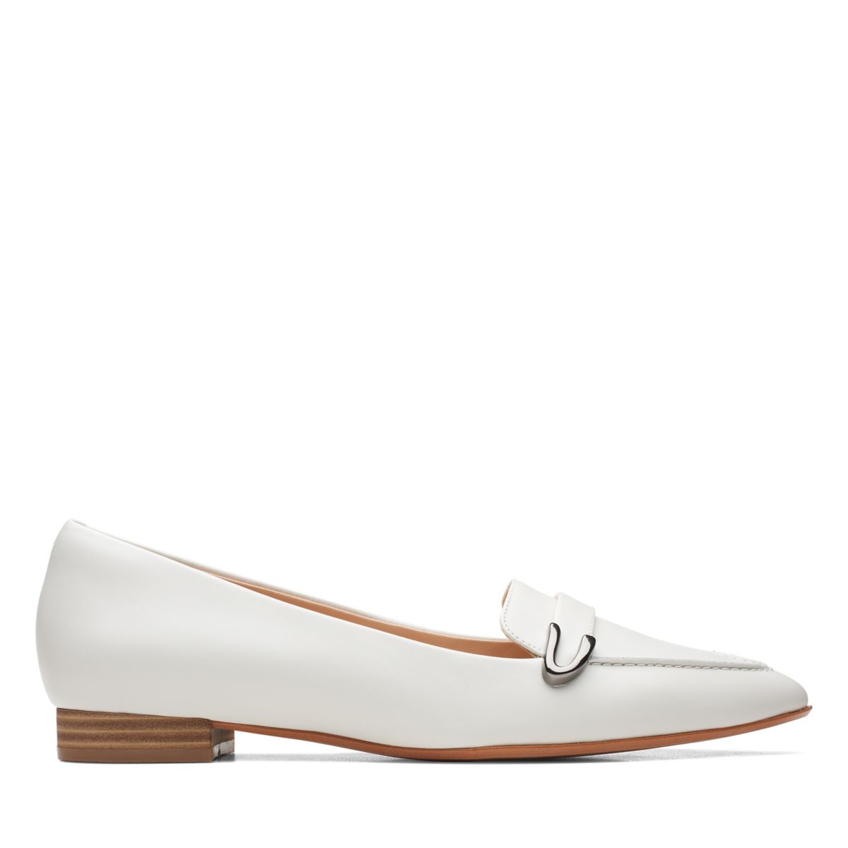 White Clarks Laina 15 Buckle Ballerina | 44837093