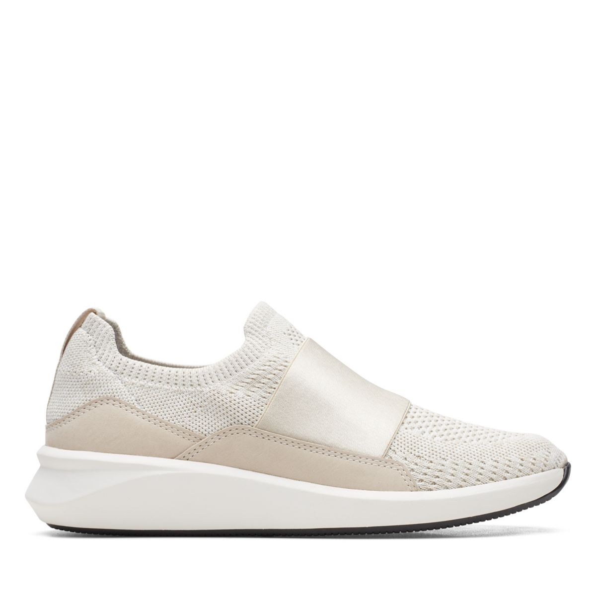 White Clarks Un Rio Knit Slip On | 61929260