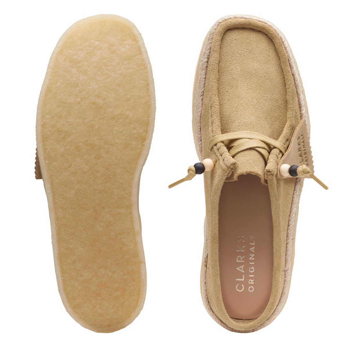 Beige Clarks Original Cup Lo Wallabee | 32502373