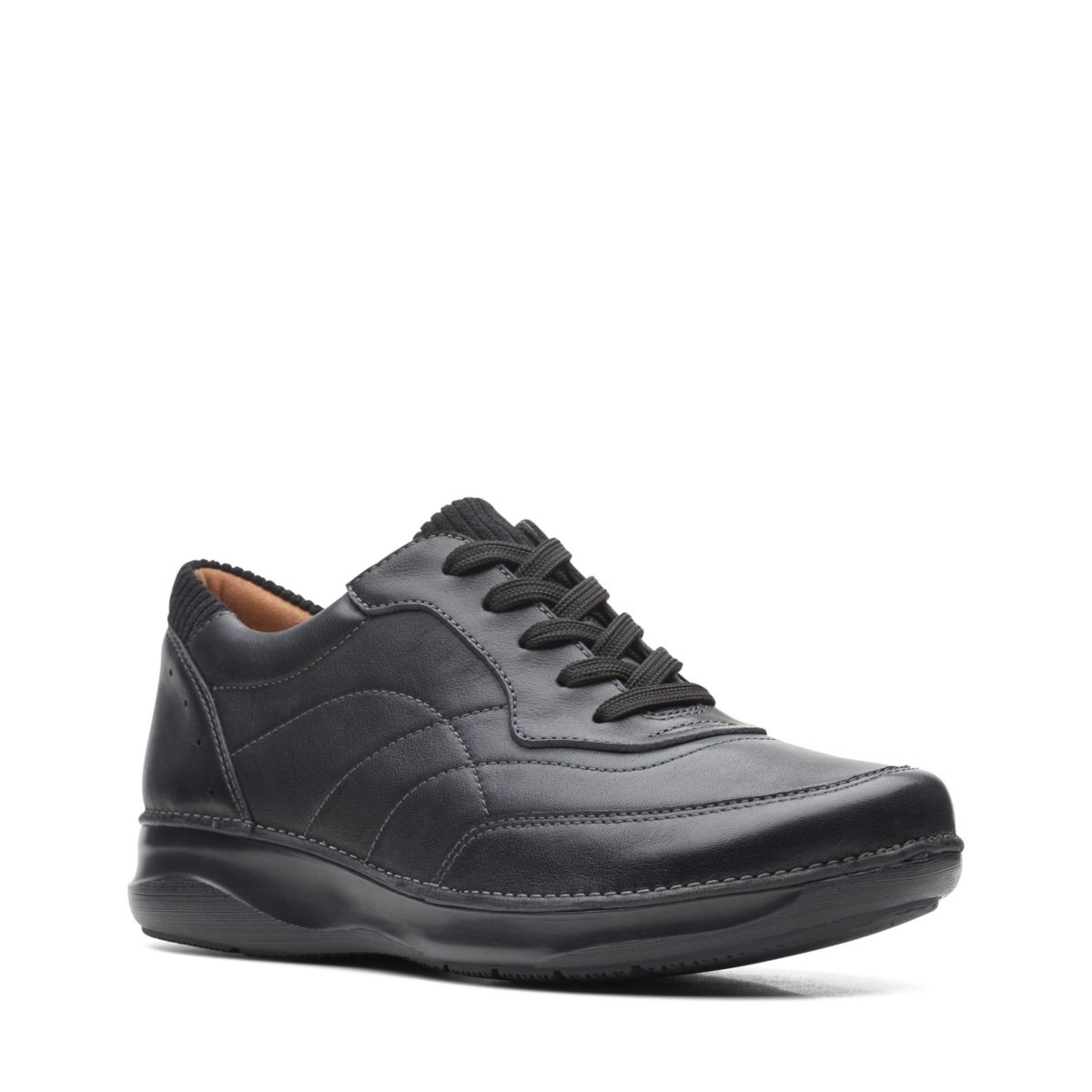 Black Clarks Appley Tie Sneakers | 84600802