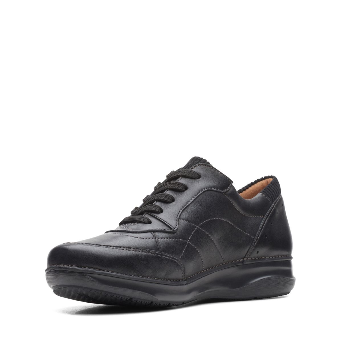 Black Clarks Appley Tie Sneakers | 84600802