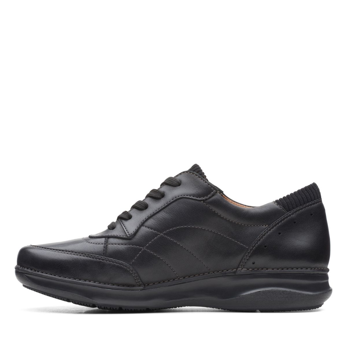 Black Clarks Appley Tie Sneakers | 84600802