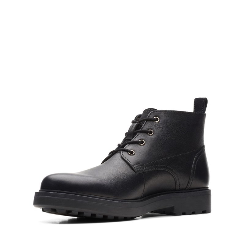 Black Clarks Chard Mid Ankle Boots | 38740135