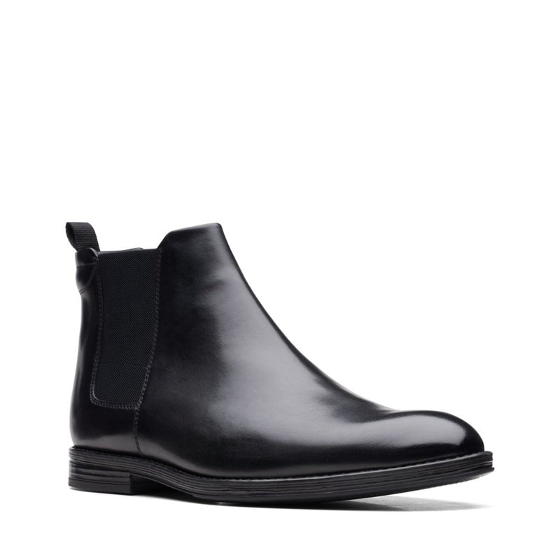 Black Clarks Citi Stride Top Chelsea Boots | 63195717