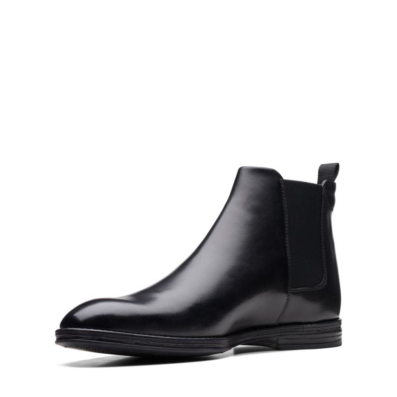 Black Clarks Citi Stride Top Chelsea Boots | 63195717