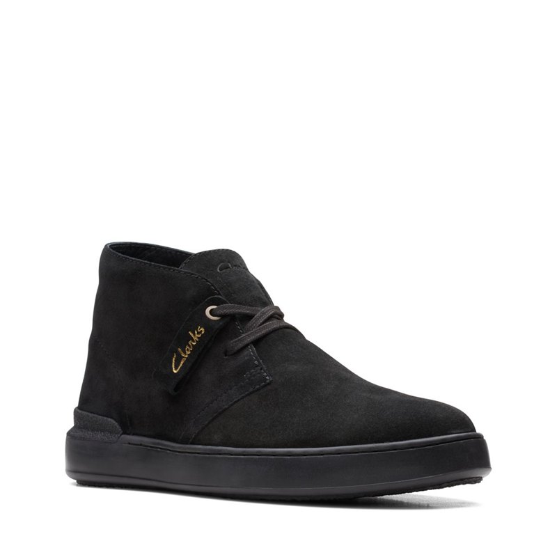 Black Clarks Court Lite Desert Boots | 88846889