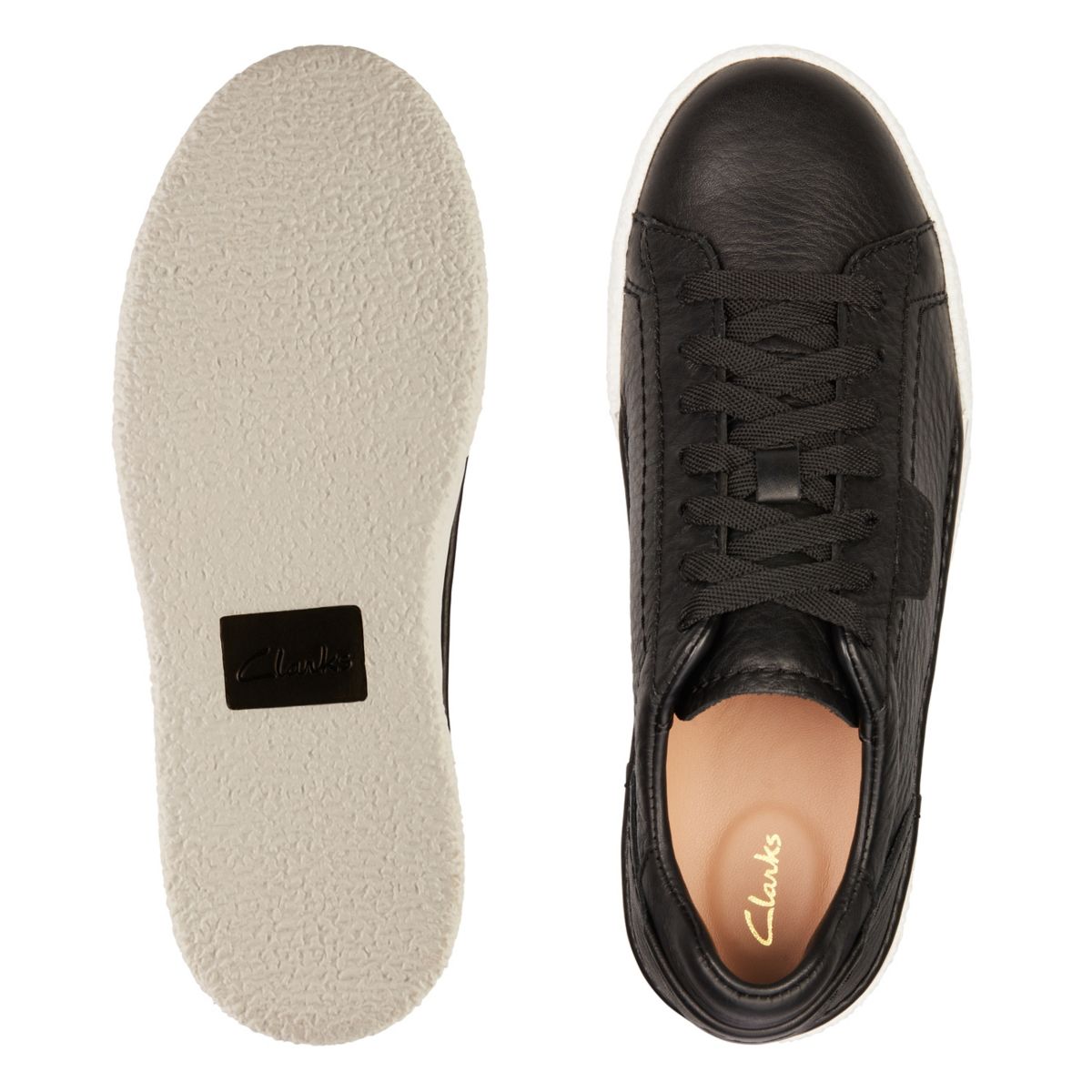 Black Clarks Craft Cup Lace Sneakers | 50434317