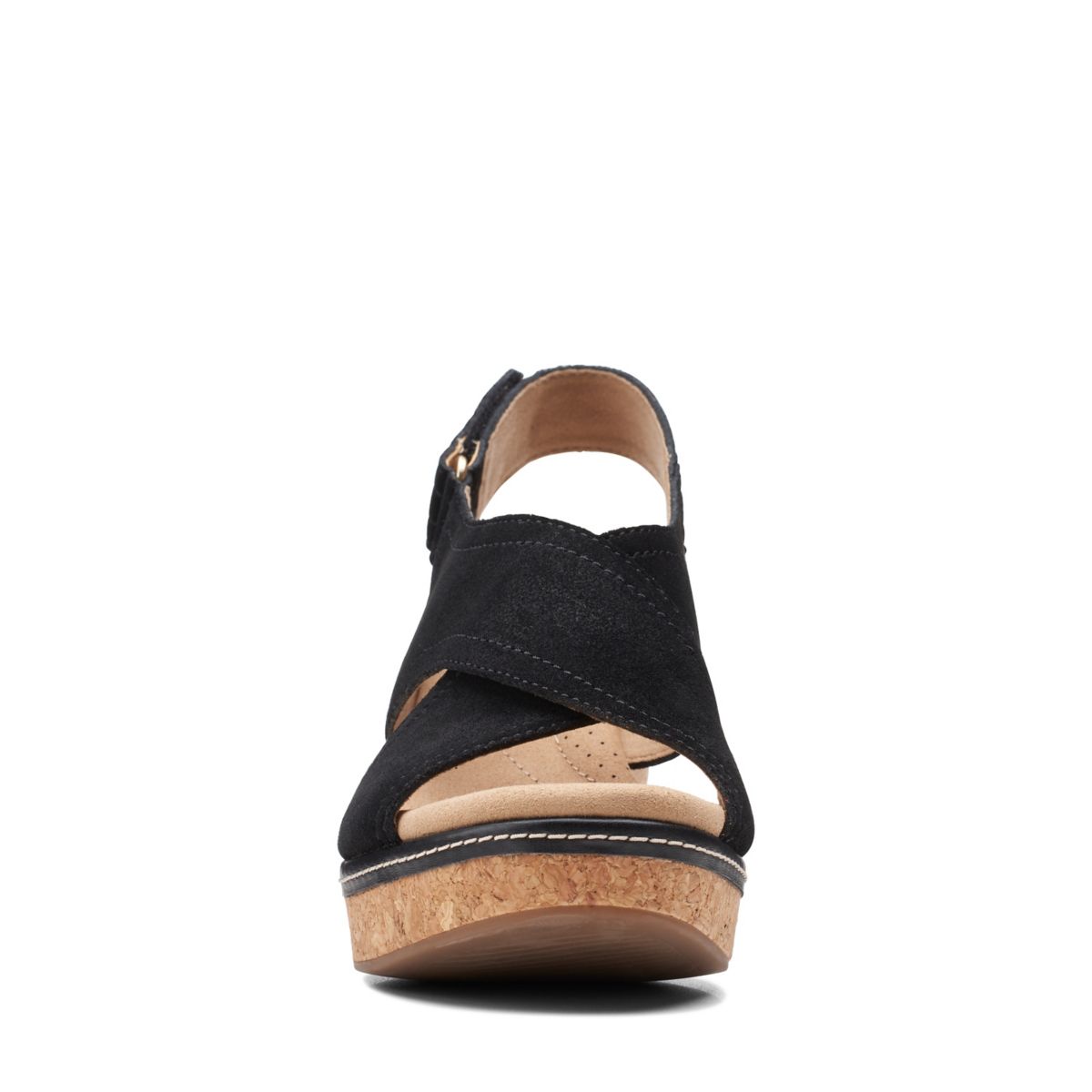 Black Clarks Giselle Cove Wedge Sandals | 47002641