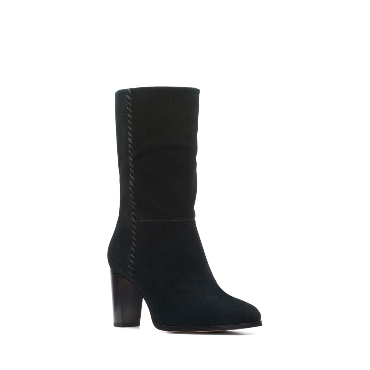 Black Clarks Karamo Mid High Heel Boots | 80780370