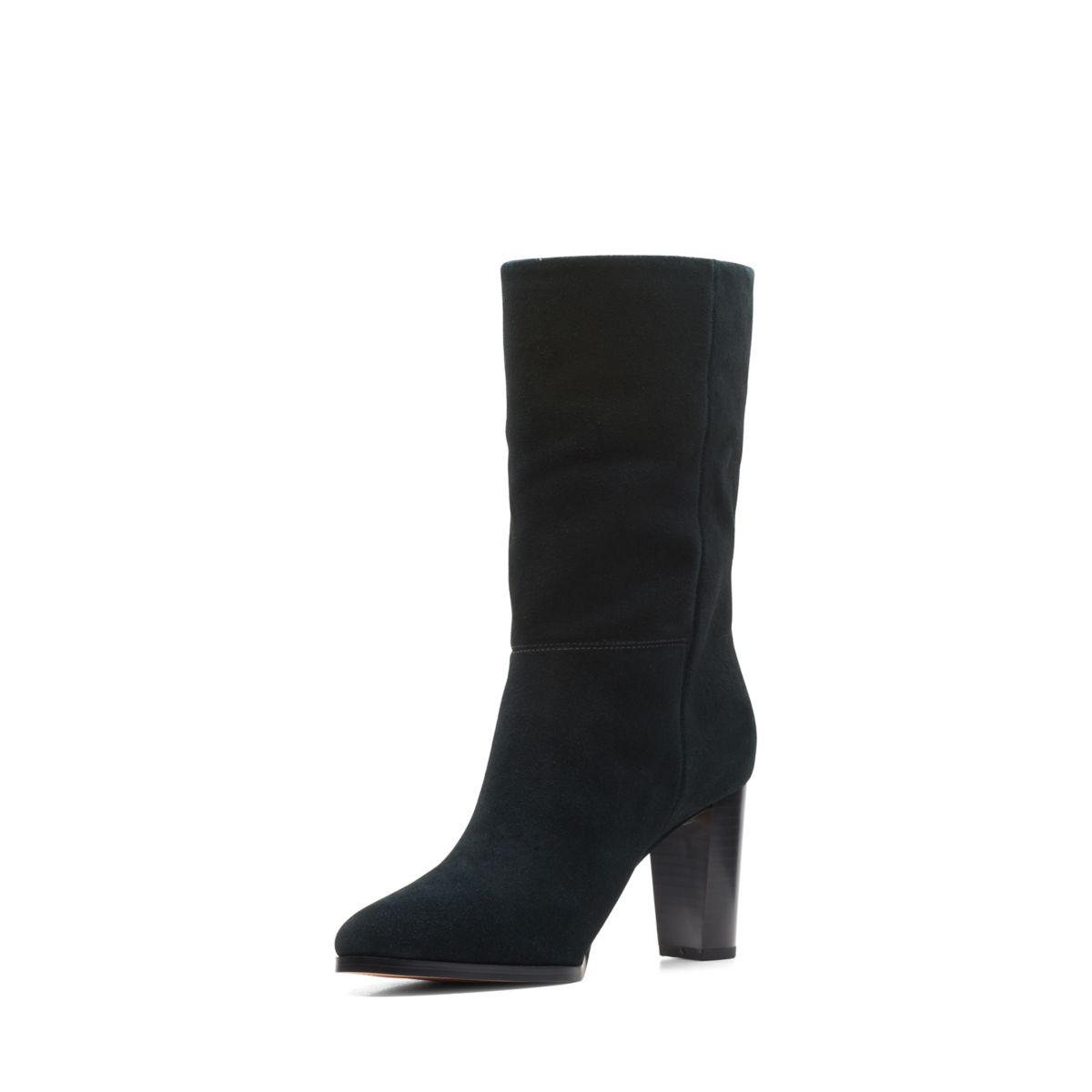 Black Clarks Karamo Mid High Heel Boots | 80780370