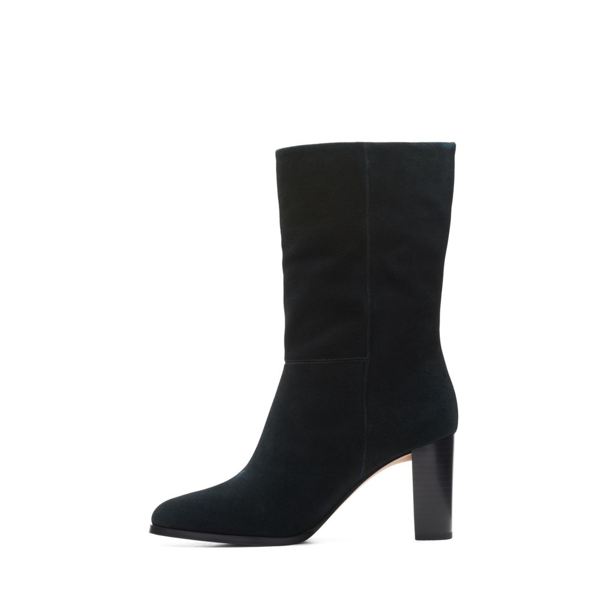 Black Clarks Karamo Mid High Heel Boots | 80780370