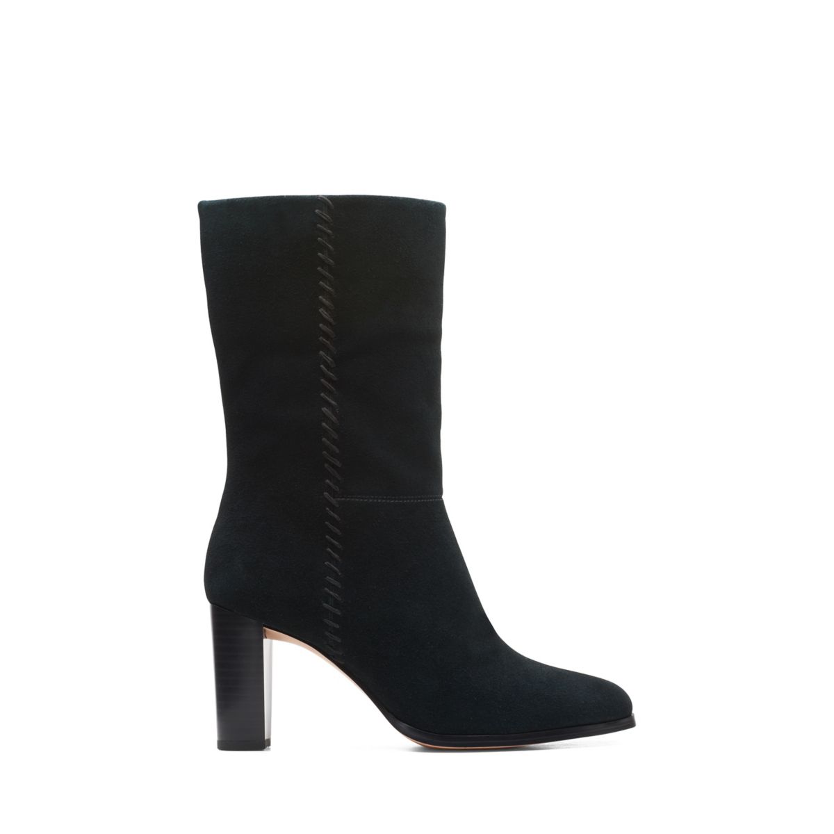 Black Clarks Karamo Mid High Heel Boots | 80780370