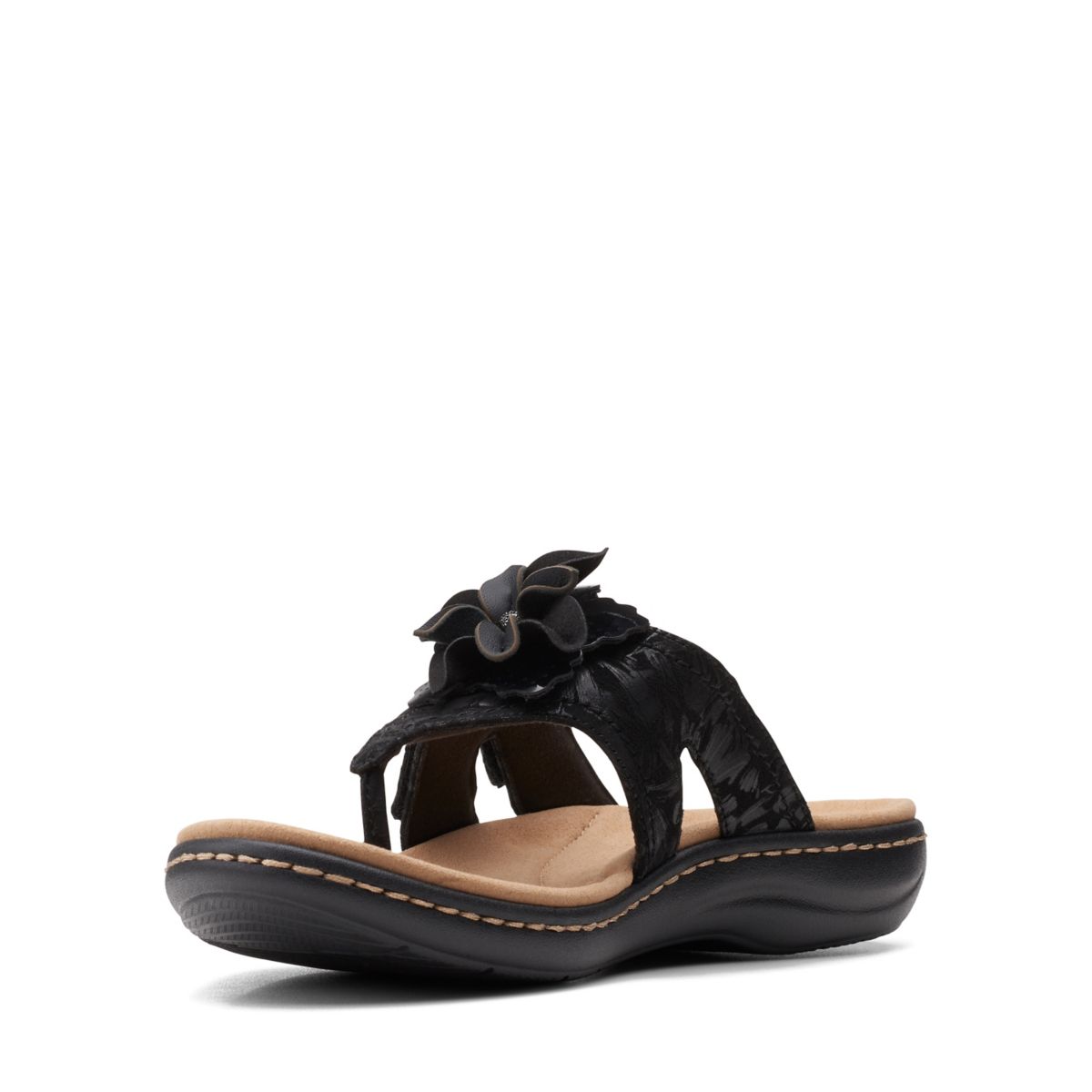 Black Clarks Laurieann Gema Flip Flops | 71528930