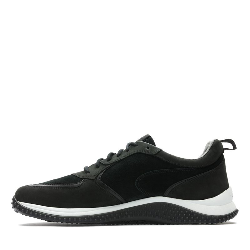 Black Clarks Puxton Run Sneakers | 44834553