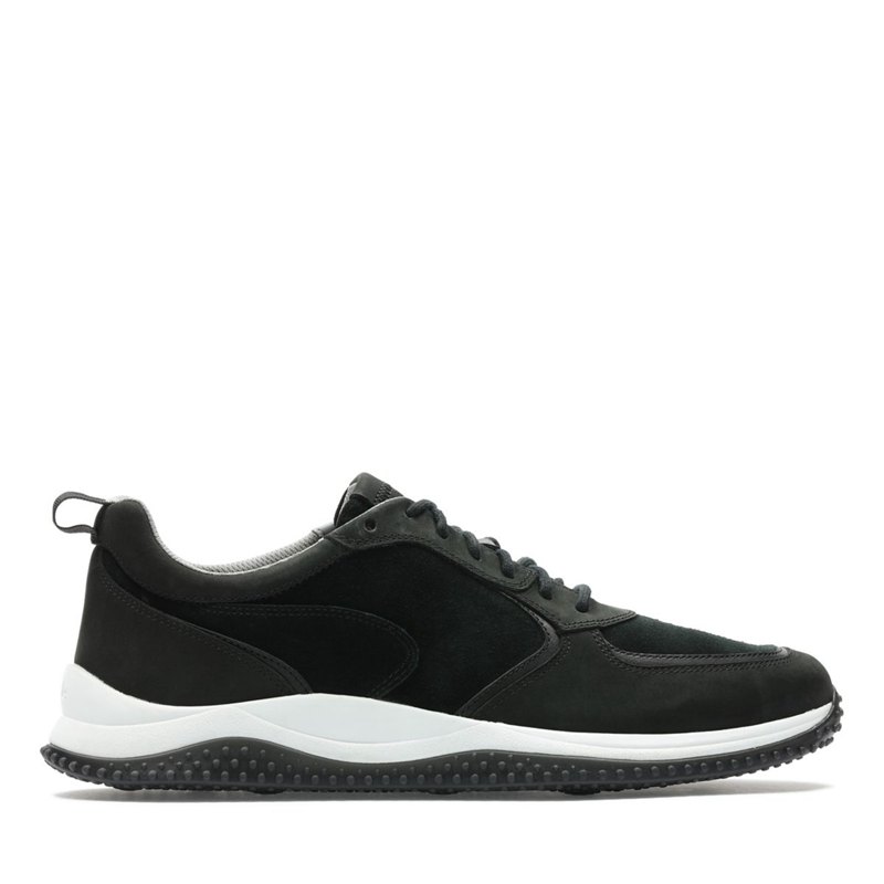 Black Clarks Puxton Run Sneakers | 44834553