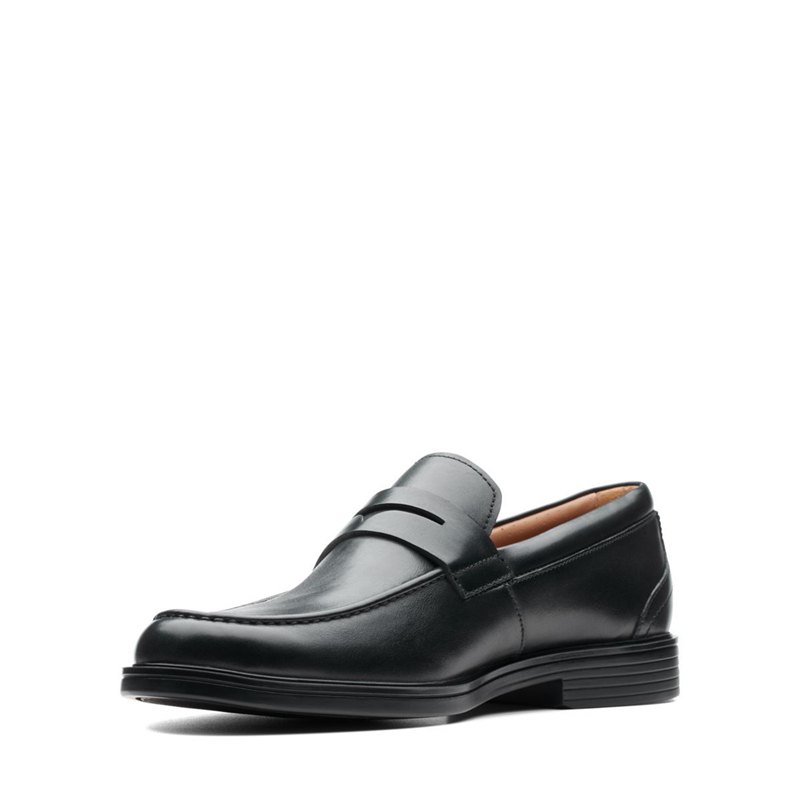 Black Clarks Un Aldric Step Loafers | 57551662