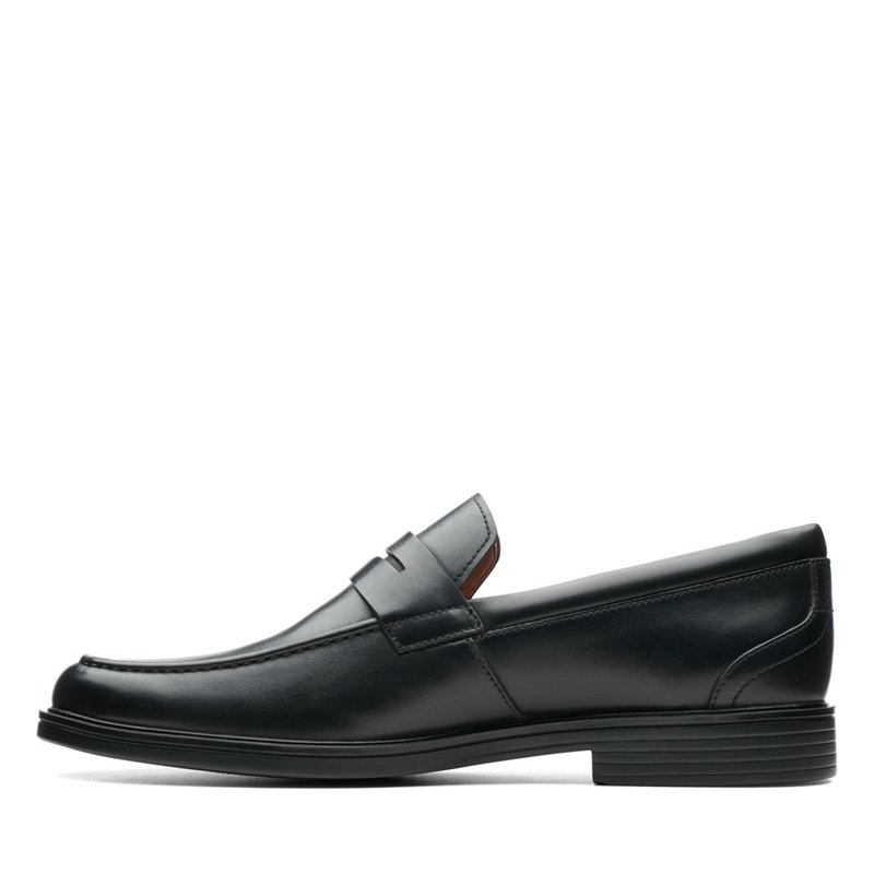 Black Clarks Un Aldric Step Loafers | 57551662