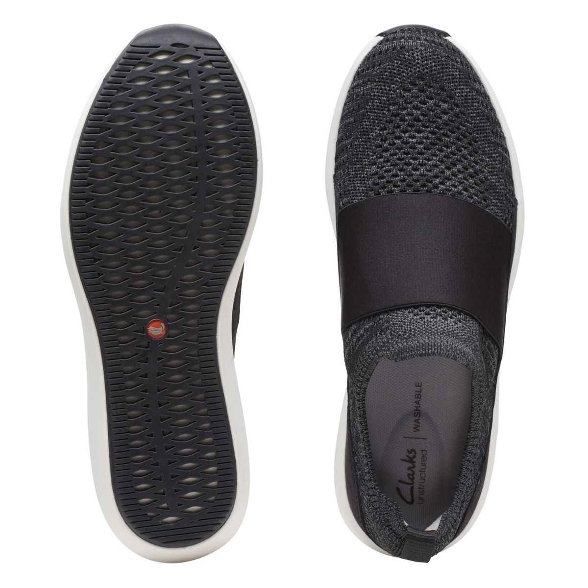 Black Clarks Un Rio Knit Slip On | 71494799