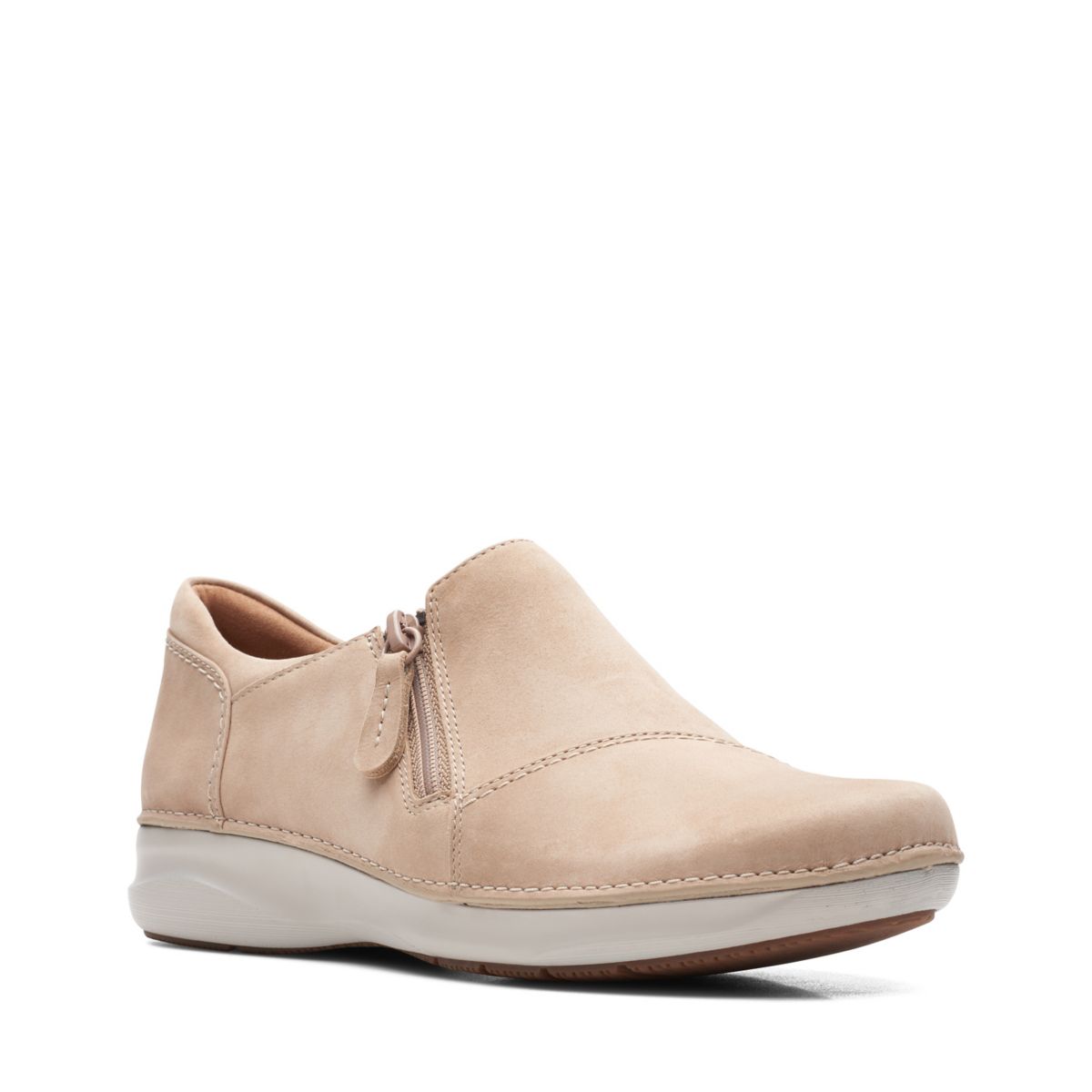 Brown Clarks Appley Zip Casual Shoes | 92528487