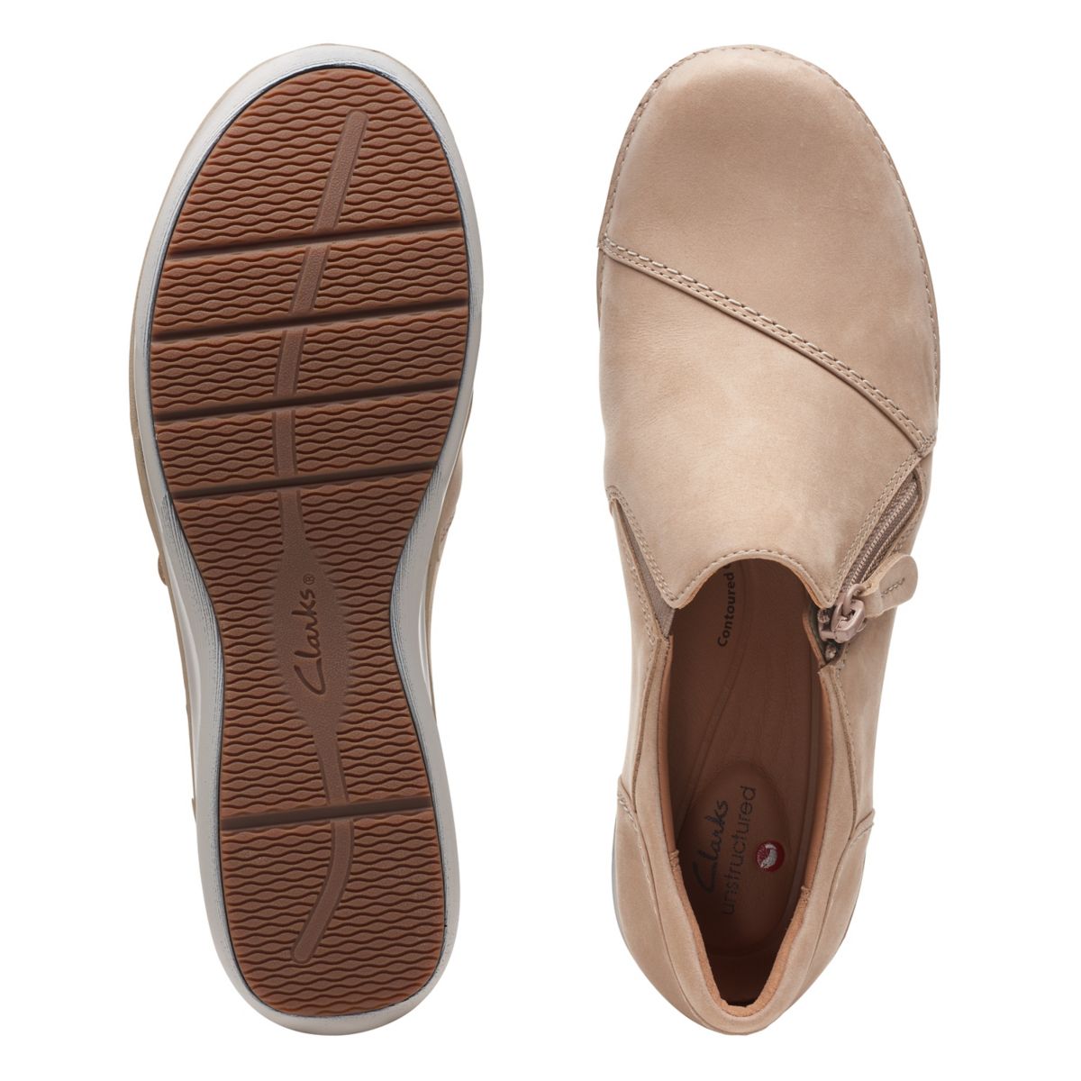 Brown Clarks Appley Zip Casual Shoes | 92528487