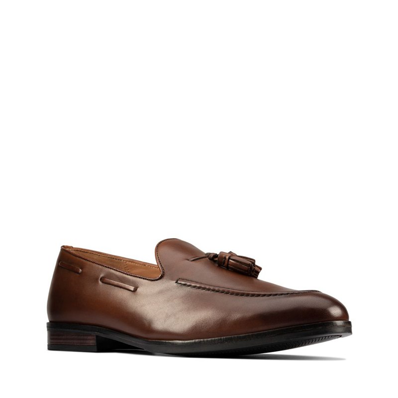 Brown Clarks Citi Stride Slip Loafers | 81769996