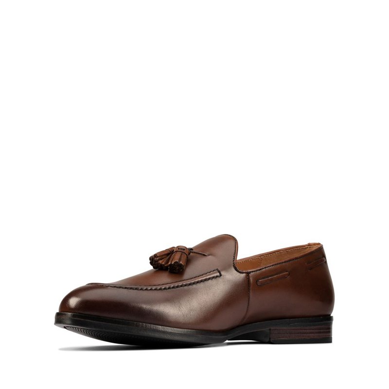 Brown Clarks Citi Stride Slip Loafers | 81769996