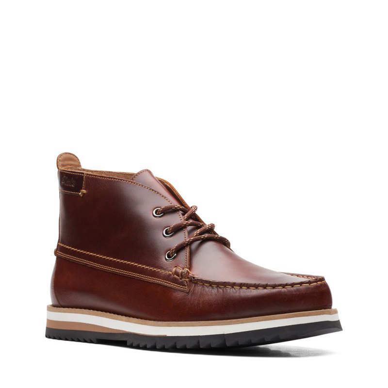 Brown Clarks Durston Mid Ankle Boots | 31837506