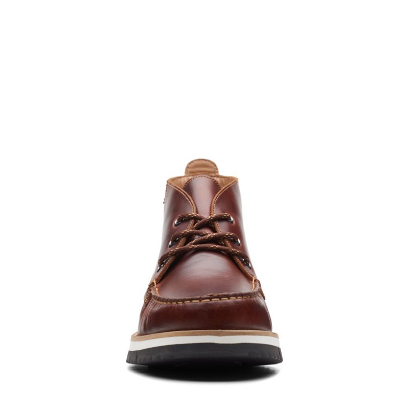 Brown Clarks Durston Mid Ankle Boots | 31837506