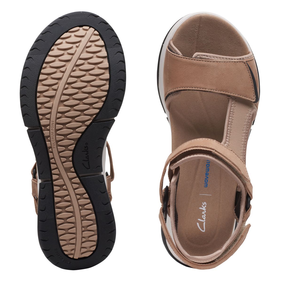 Brown Clarks Wave 2.0 Skip Sandals | 28828150