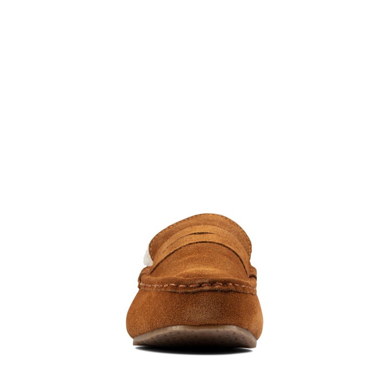 Dark Brown Clarks Kite Warm Slip On | 35620003