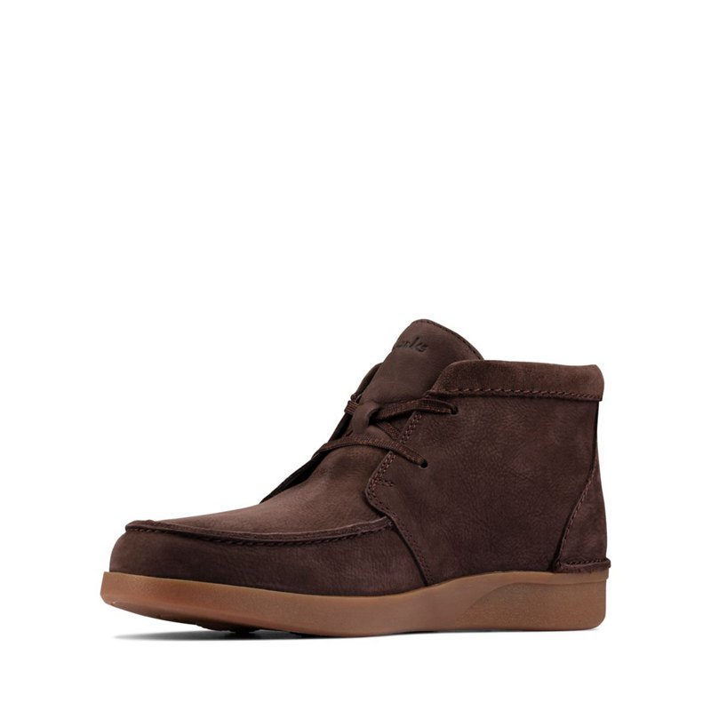 Dark Brown Clarks Oakland Top Wallabee | 53086419