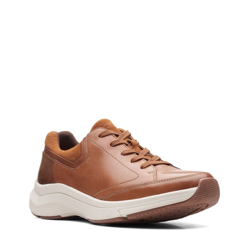 Dark Brown Clarks Wave 2.0 Way Sneakers | 80393710