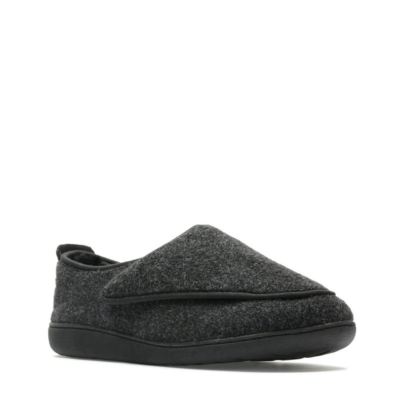 Dark Grey Clarks King Riptape Slip On | 11773318