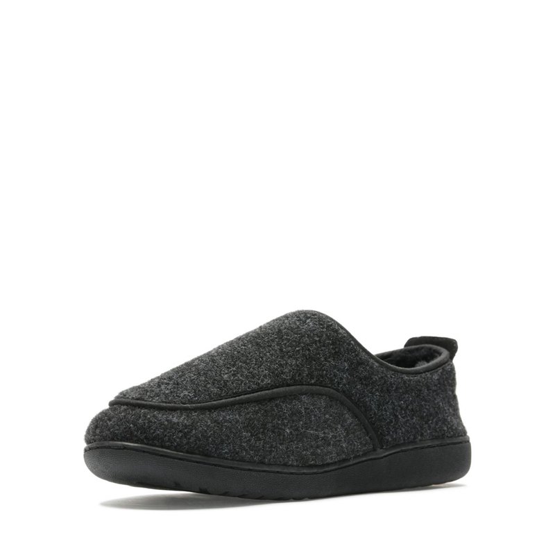 Dark Grey Clarks King Riptape Slip On | 11773318